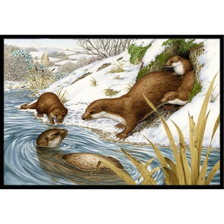 Jensendistributionservices Playtime Otters Indoor or Outdoor Mat, 18 x 27 MI2557122